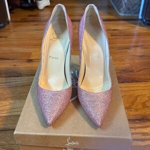 Christian Louboutin glitter pink heels